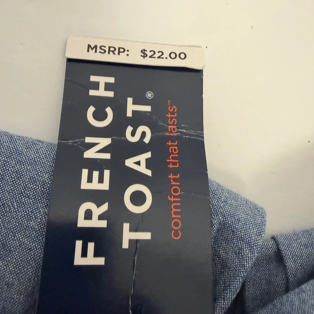 French Toast Boys LS Chambray Shirt Blue Button Down LE1642 N124 Size 10 NEW